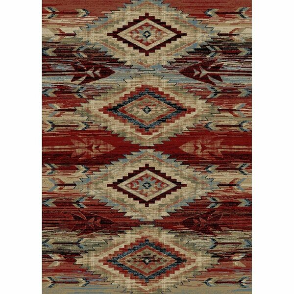 Sleep Ez 2 x 4 ft. American Destination Broken Bow Area Rug - Multi Color SL3627147